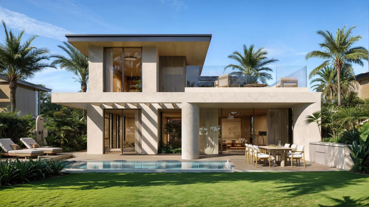 Nobu branded villa exterior and garden